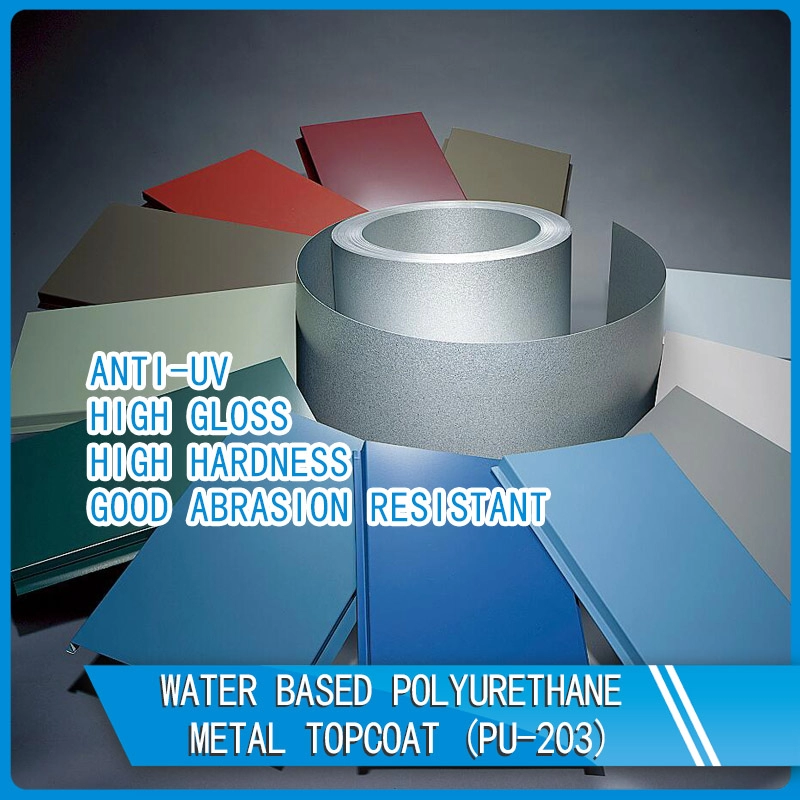 Water based polyurethane metal topcoat PU-203