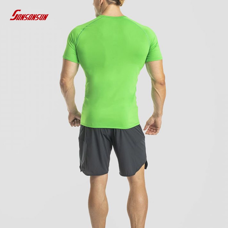 Wholesale  Customized Men Gym Tight-fitting Shirts