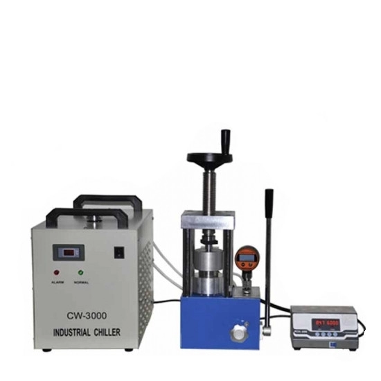300℃ 24T Lab Hot Manual Hydraulic Press with Φ110mm Chrome-plated Cylinder and Double Heating Plate
