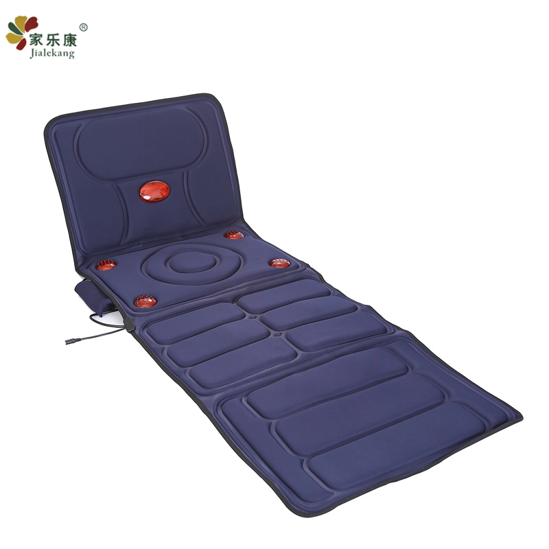 Full body vibrating massage mattress with infrared light for pain relief