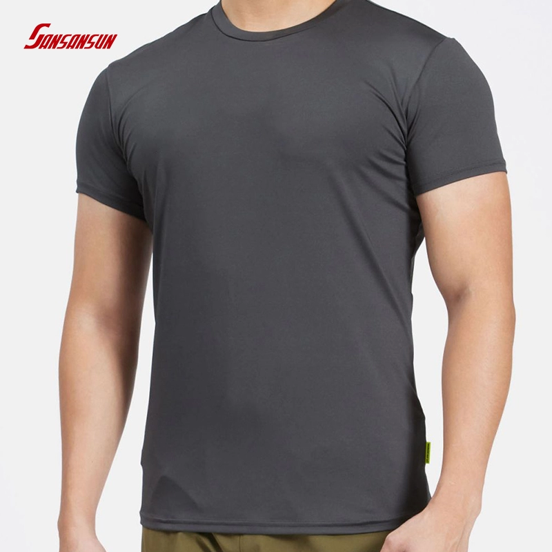 Men Wear Blank Color Cotton Causal Short Sleeve Shirts