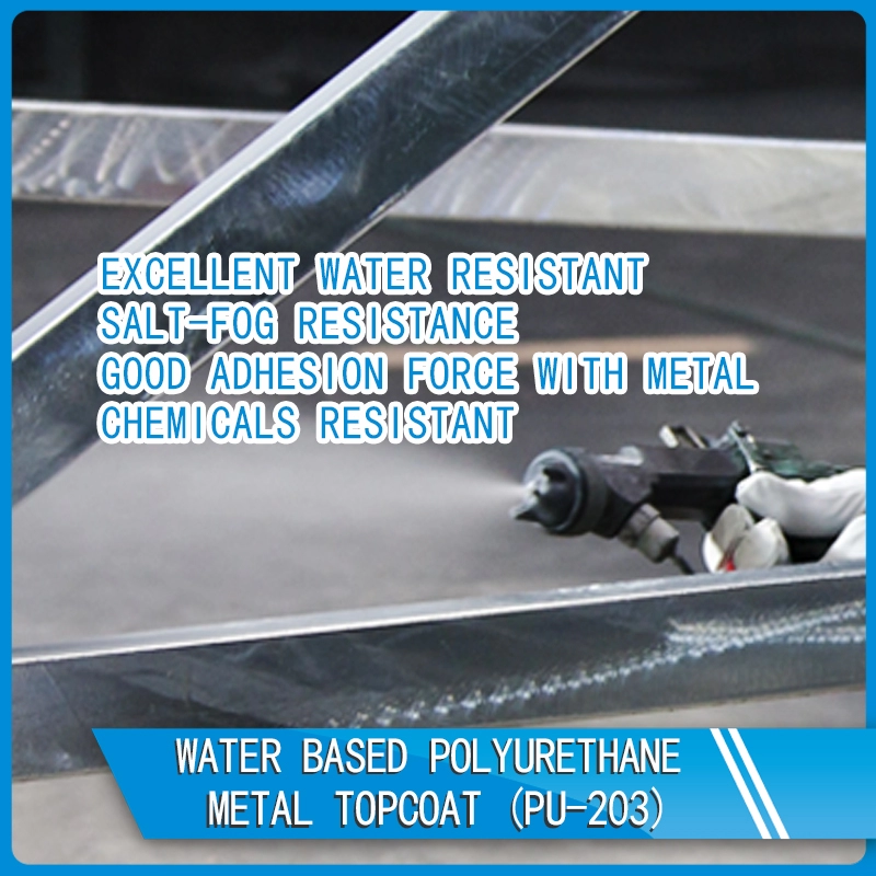 Water based polyurethane metal topcoat PU-203
