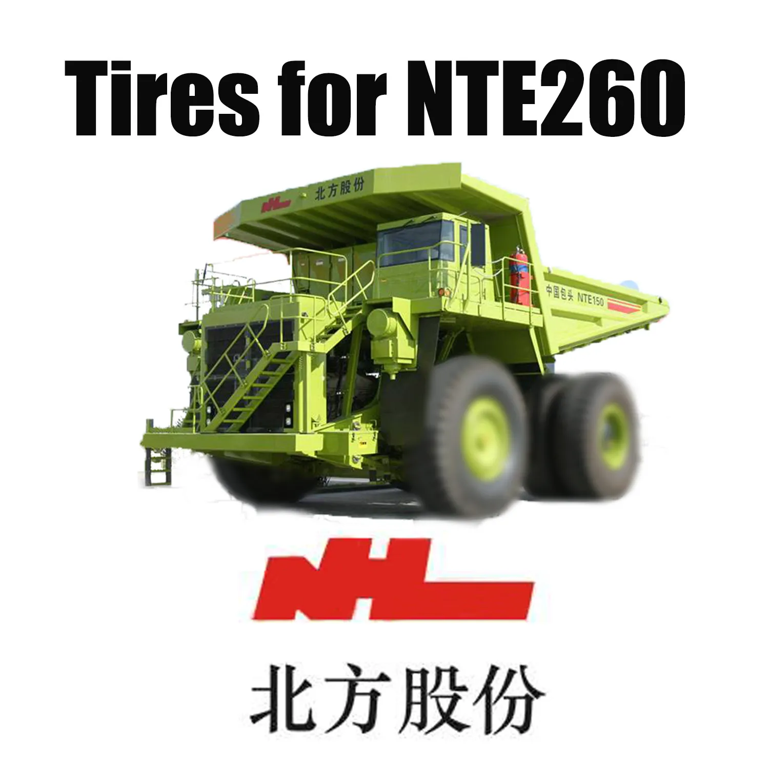 50/80R57 Off-the-Road Mining Tires mounted on NTE 260 TEREX Haul Trucks
