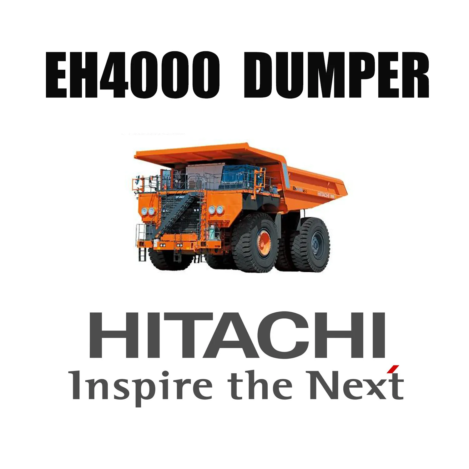 Rigid Dump Trucks HITACHI EH4000 Equipped with 46/90R57 Mining Earthmover Tyres