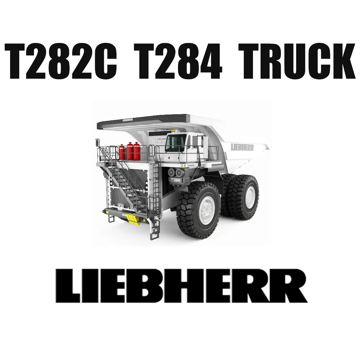 Liebherr T282C T284 Trucks Run on Surface Mining with 59/80R63 Earth Mover Tires