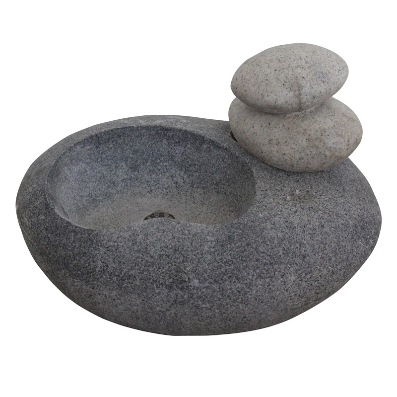 Indoor & Outdoor Garden Twin Pebble Stone In An Oval Water Fountains