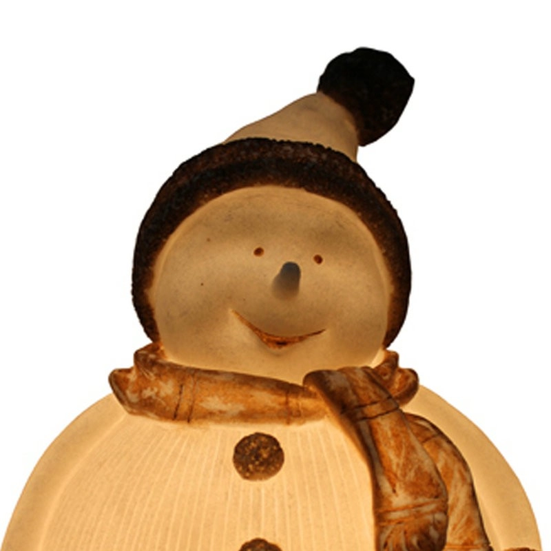 Best Seller White Christmas Ribbed Snowman Lamp For Indoor Use