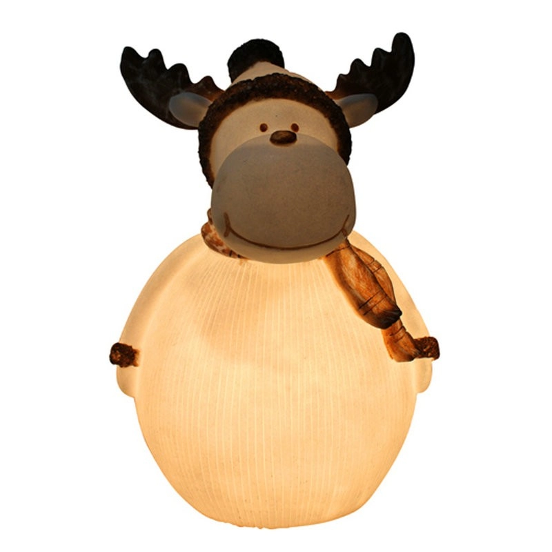 Indoor Christmas Desk  Ribbed Deer Lamp