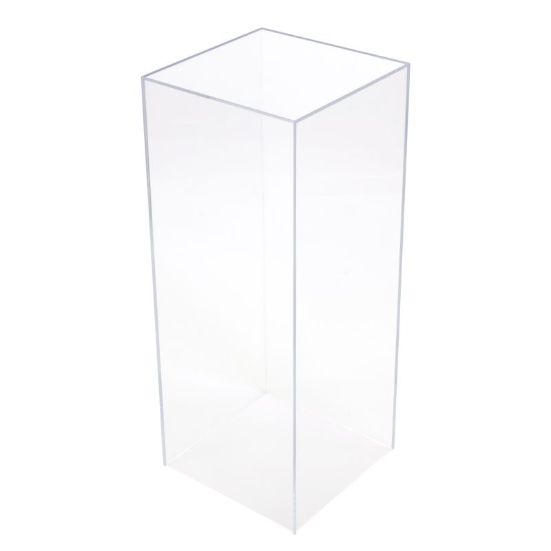 Clear Acrylic Square Floor Standing Pedestals Plinth