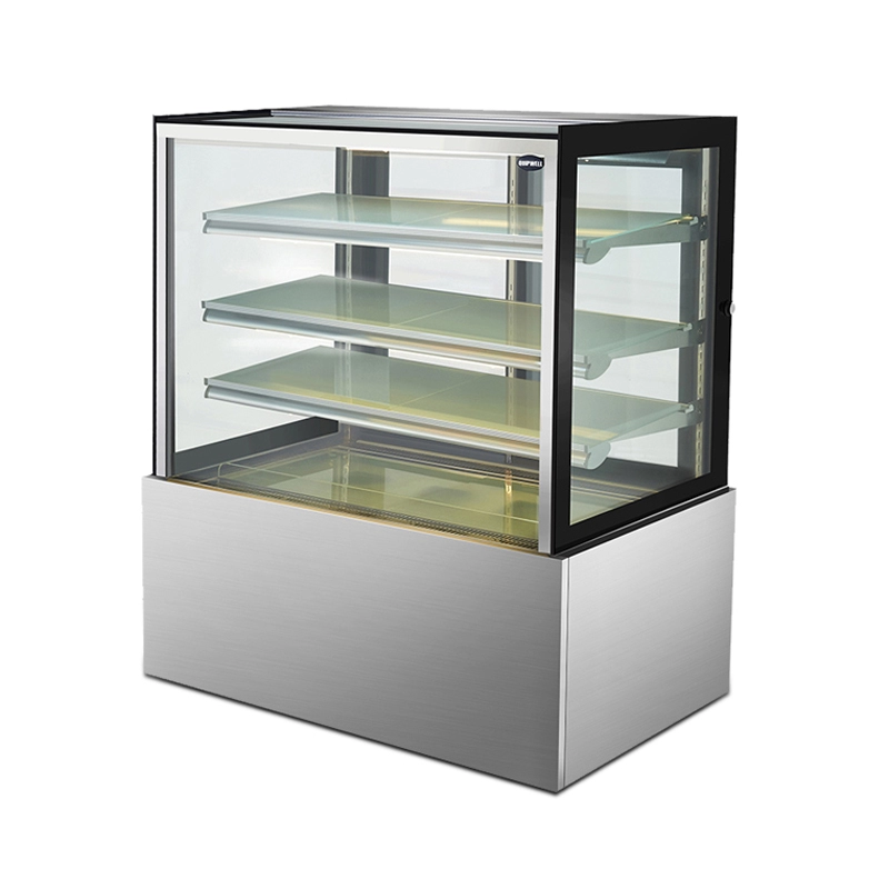 Fan Cooling Stainless Steel Display Cake Refrigerator Showcase for Shop