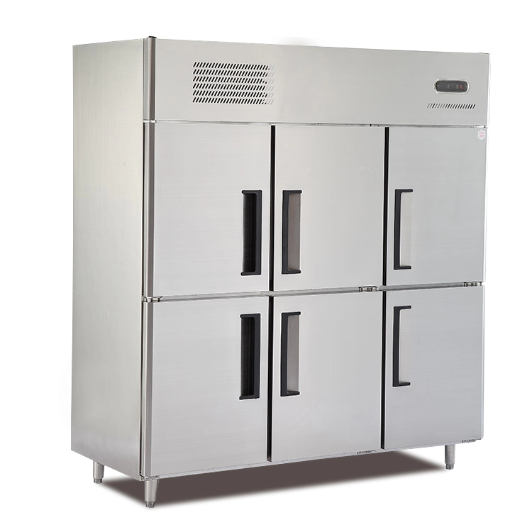1.6LG 6-Door Commercial Reach in Kitchen Refrigerator Freezer for Restaurant