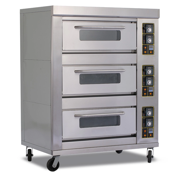 G36B OEM Bakery Equipment 3 Deck Commercial Gas Pizza Bakery Baking Oven