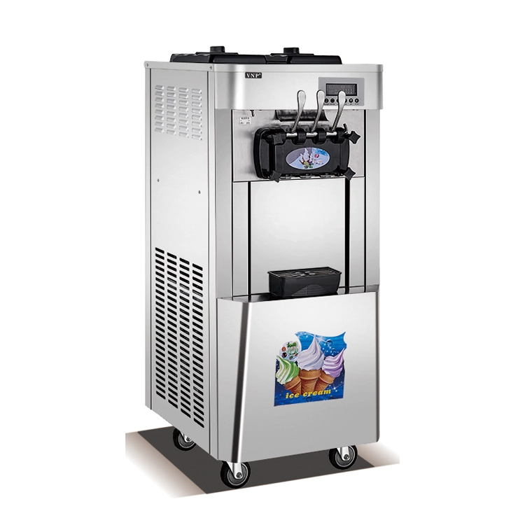Commercial Floor Standing Three Flavors Soft Serve Ice Cream Machine for Sale