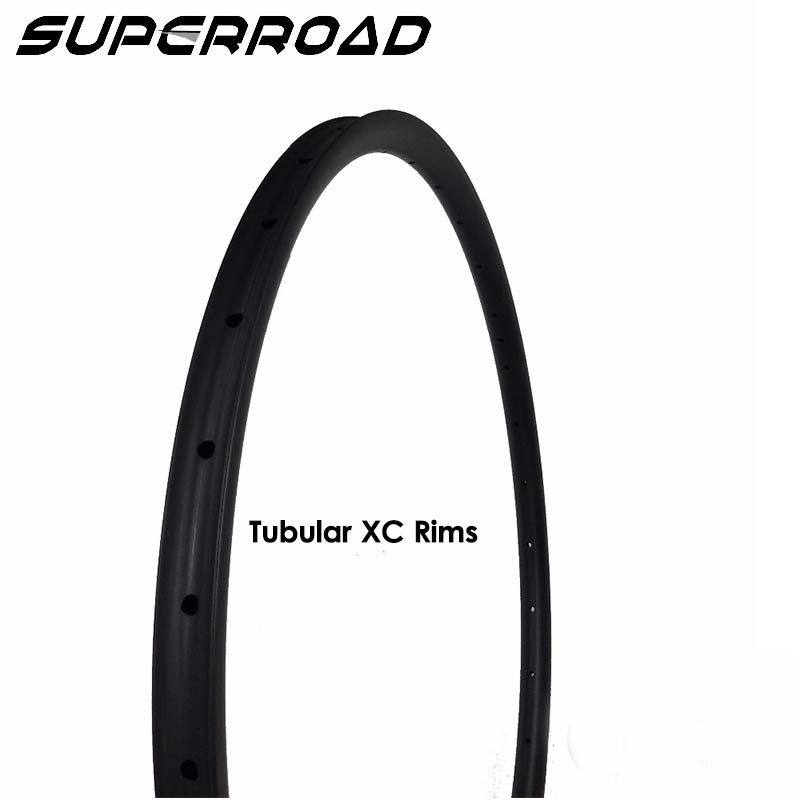 Cyclocross Tubular Rims 27.5 Inch Superroad  T700 650C Carbon XC 27* 23.5mm Bike Tubular Mtb Rims