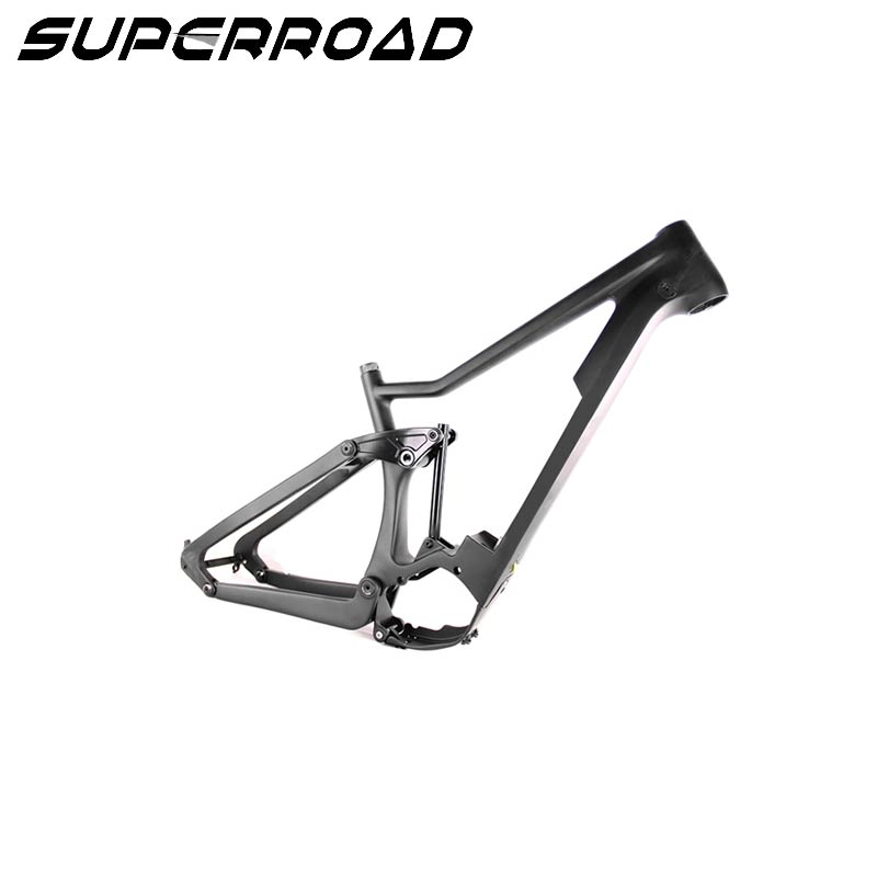 Original Superroad 29er Carbon Frame Full Suspension Bike Frame 650B T800 Electric Bicycle Frames
