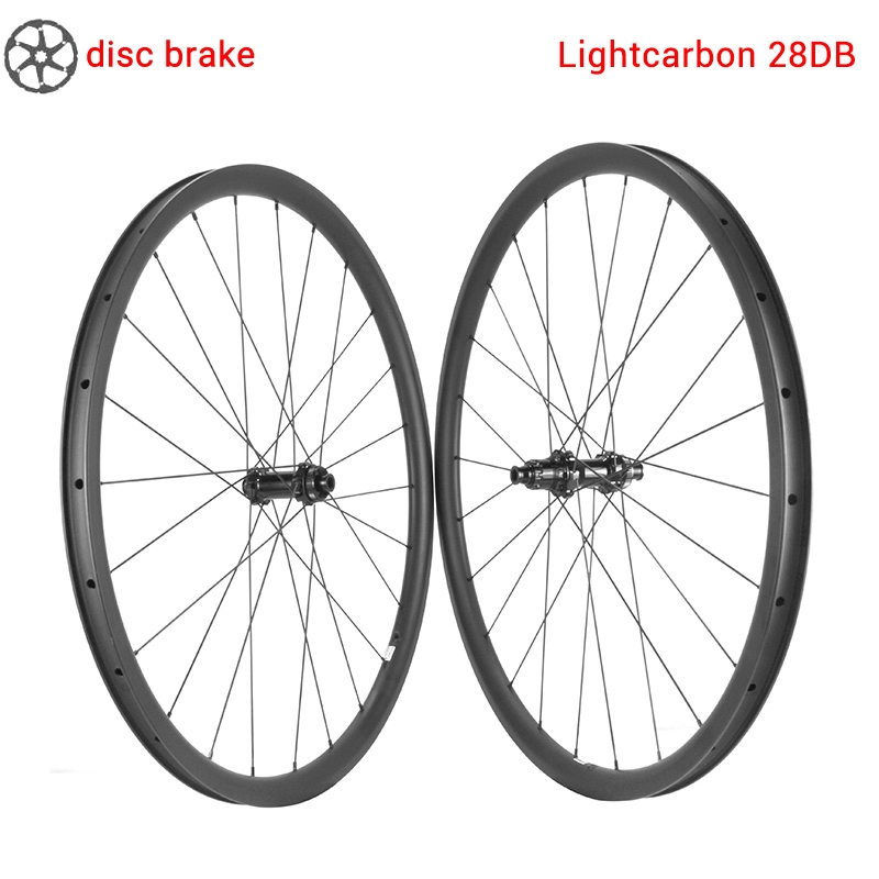 LightCarbon 28DB Economical Disc Brake Carbon Wheel Cheap Price 700C Road Disc Brake Wheel