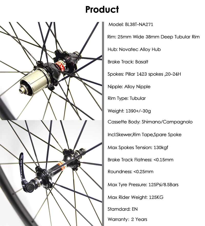 Tubular Wheels Road Bike 25mm Carbon Wheels