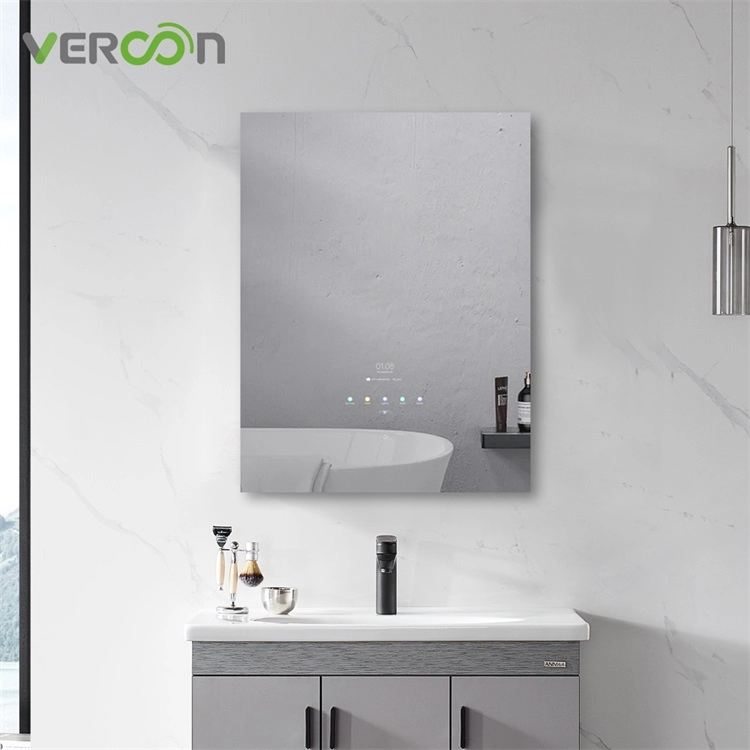 Waterproof anti-fog 30”rectangle backlit smart LED bathroom mirror
