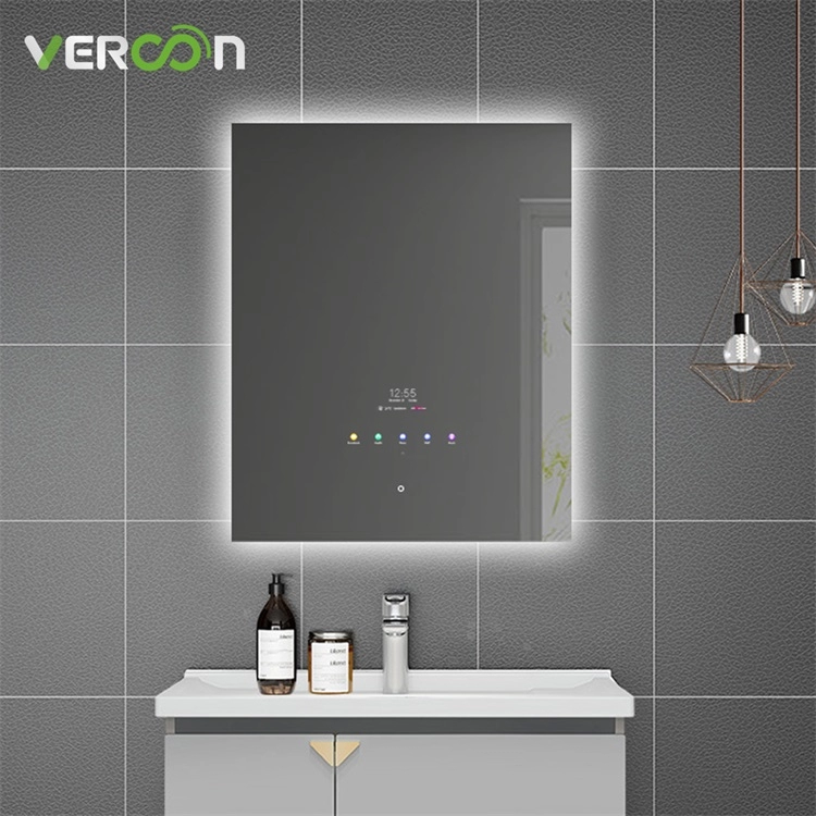 Waterproof anti-fog 30”rectangle backlit smart LED bathroom mirror