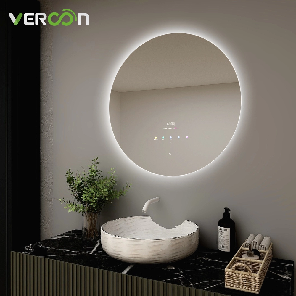 Led Bathroom Smart Mirror Round with Backlight and Bluetooth