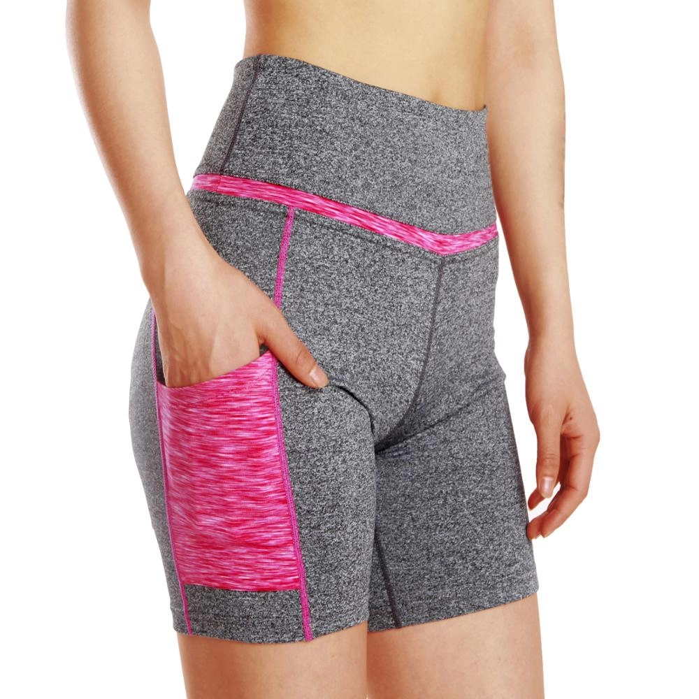 High Waist Yoga Shorts With Side Pockets