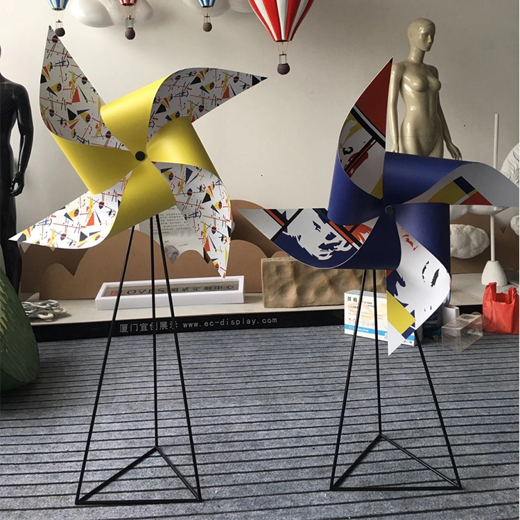 Acrylic windmill props for window display wedding decoration
