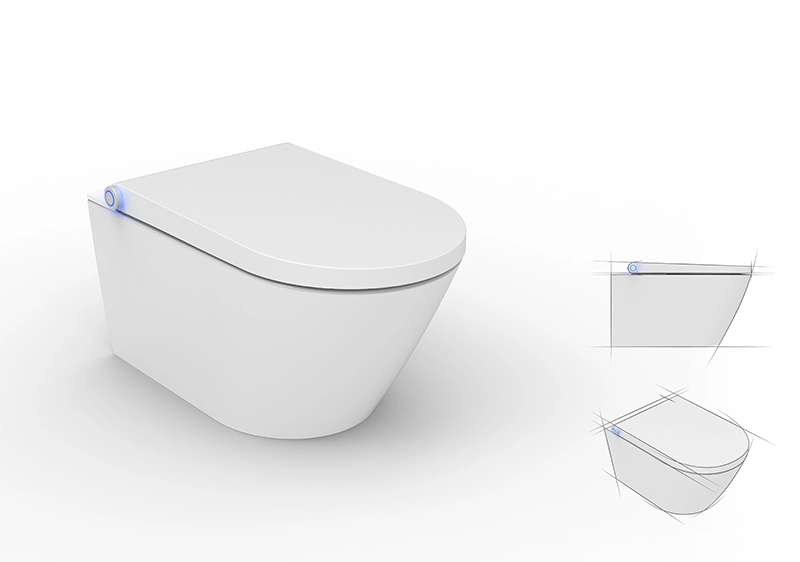 CE certificate heated electric bidet toilet seat bathroom solutions with concealed cistern