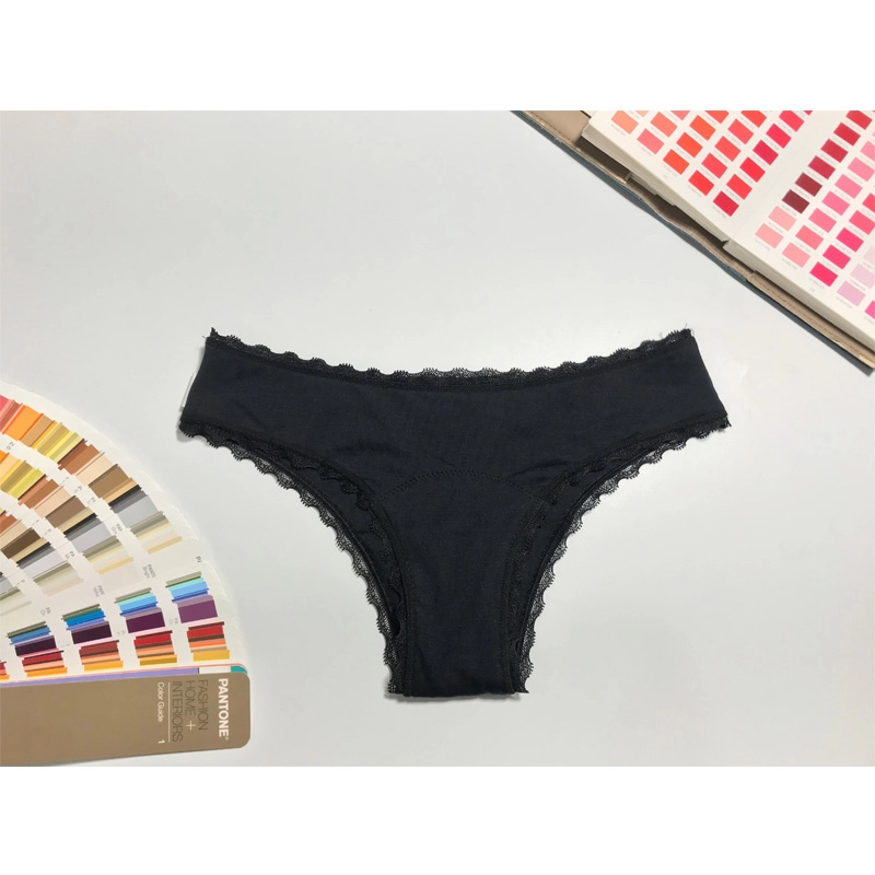 Period leak proof panties with lace trims