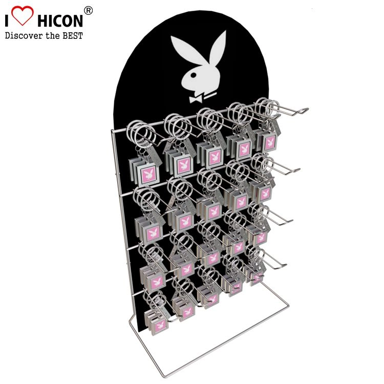 Black Metal Counter Top Cool Keychain Collection Display Rack