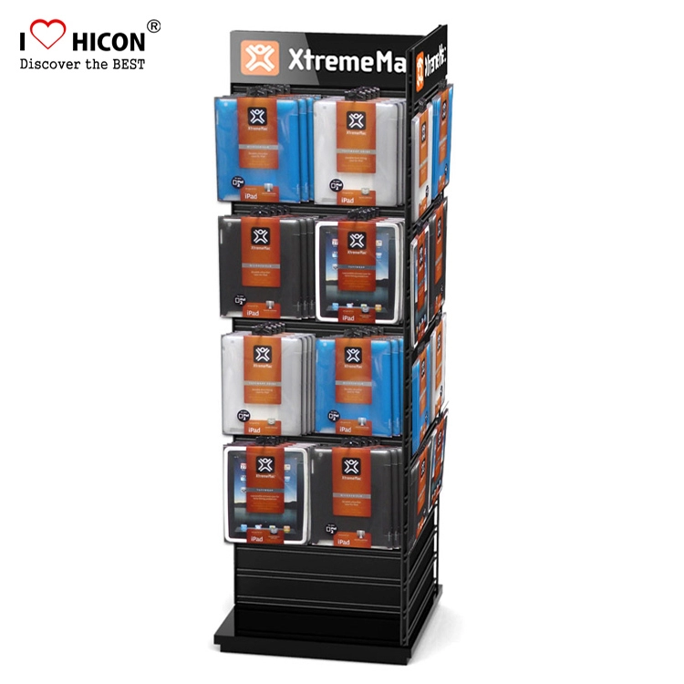Commercial Black Custom Slatwall Display Stand For Electronic Goods