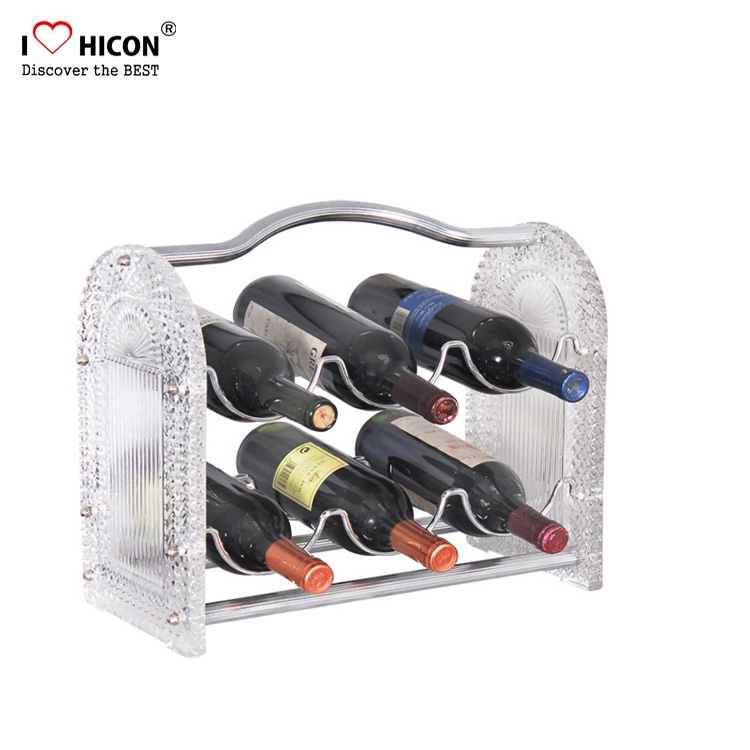 Delicate Customized Counter Top Wine Display Rack In Liquor Store