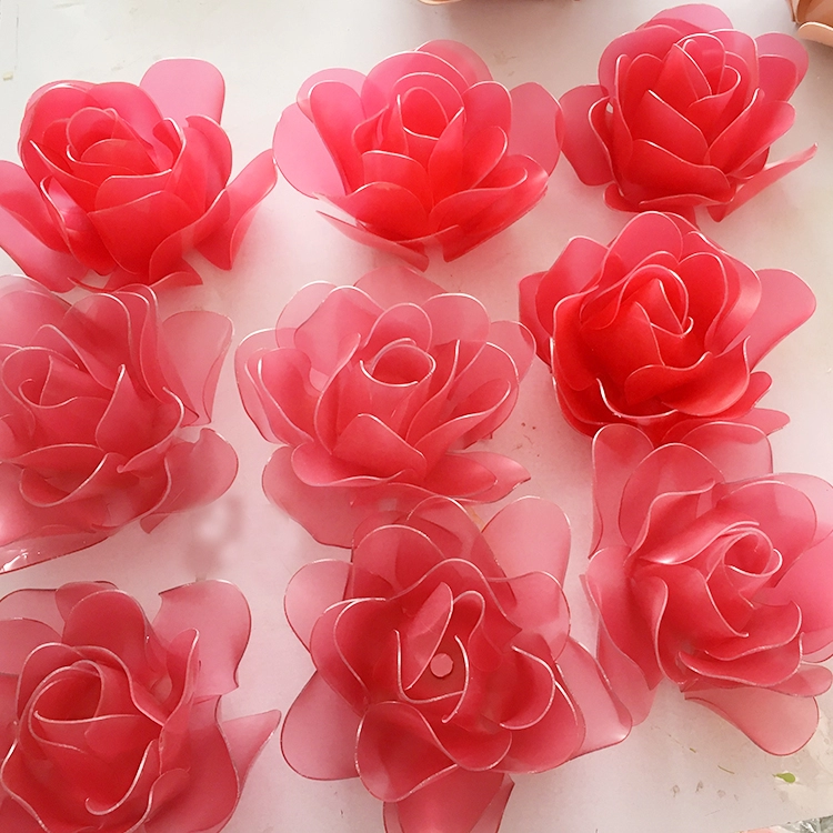 artificial red acrylic decorative rose props