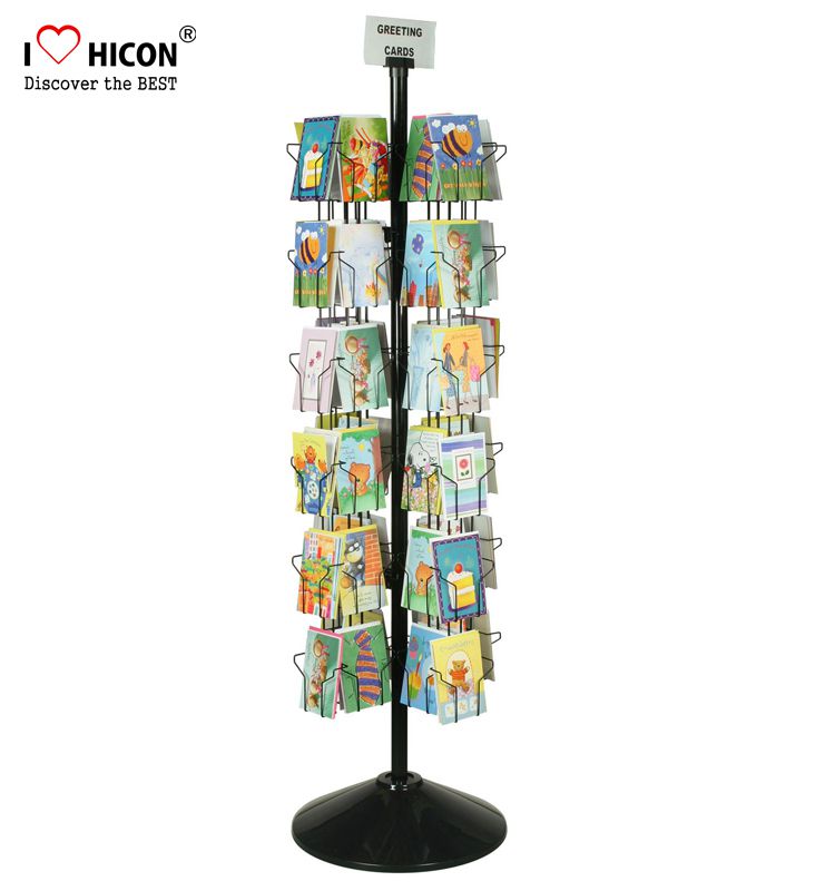 Useful Floorstanding Metal Childen's Comic Book Display Rack Rotatable