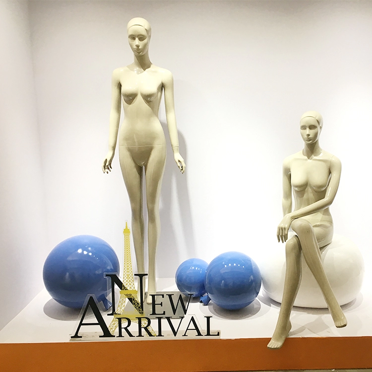 Hot sell fiberglass blue balloons for female retail store window display