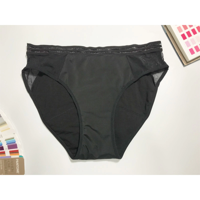 Hollow out mesh waistband leak proof panties