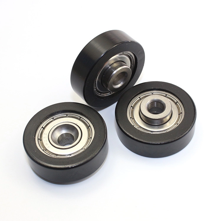 608 Customized Plastic Pulley With Bearing Nylon PA66 For Sliding Door