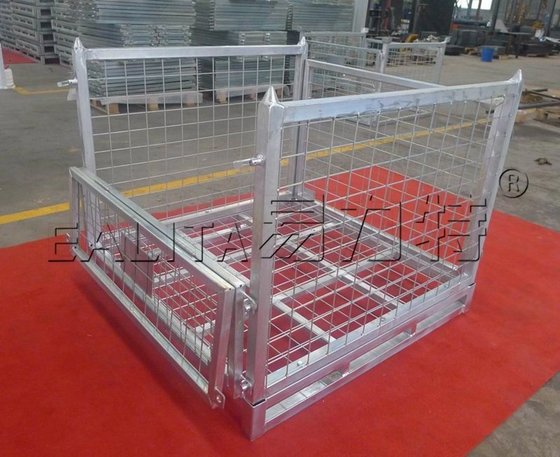 Durable Foldable Storage Wire Mesh Metal Stillage Cage M-PCM-01