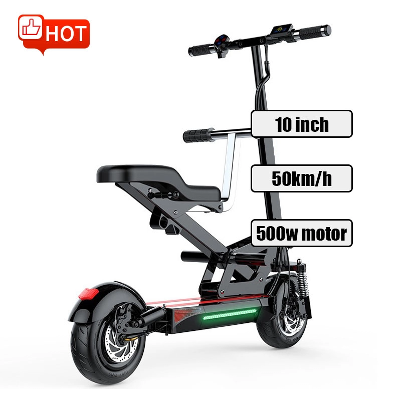 2021 Hot Sale 10 inch Electric Folding Front electronic Scooter 48v 500w Electric Scooter