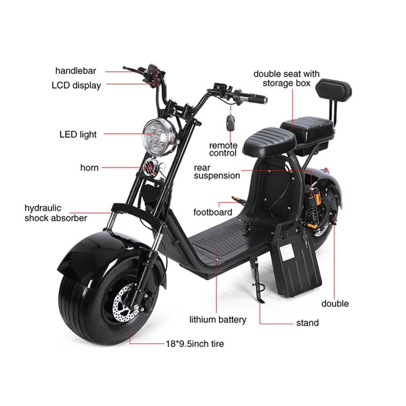 Best price 1500w scooter 45kmh max speed electric citycoco adult fashion product citicoco 2 big fat tire
