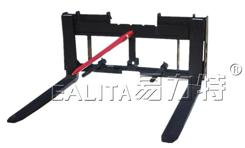 Skid Steer 49" width Pallet Fork Attachment and 42" Hay Bale Spear for Skid Steer S-132247
