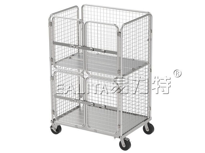 Heavy Duty Material Handling Steel Goods Trolley Cage M-RGT-01