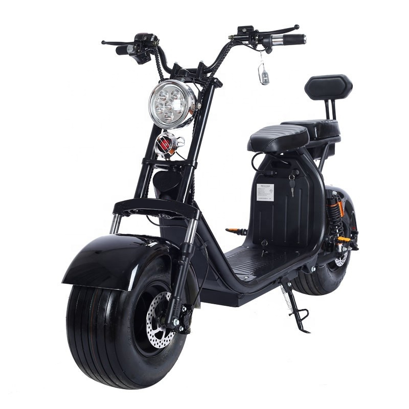 Fat Tire 1500w Brushless Citycoco Moped Disc Brake 55km/h