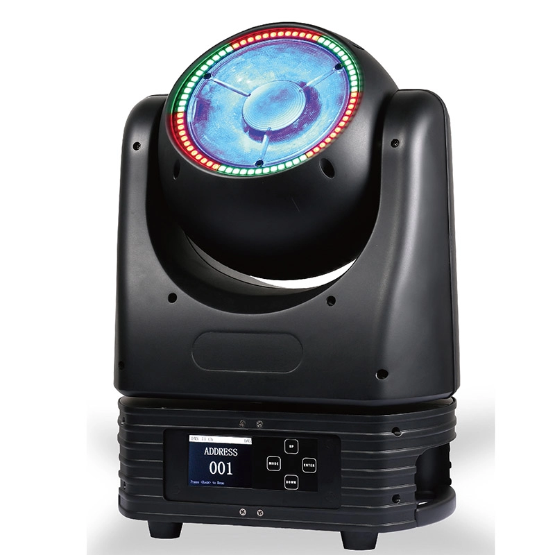 60W RGBW LED Beam Moving Head Light with LED Ring