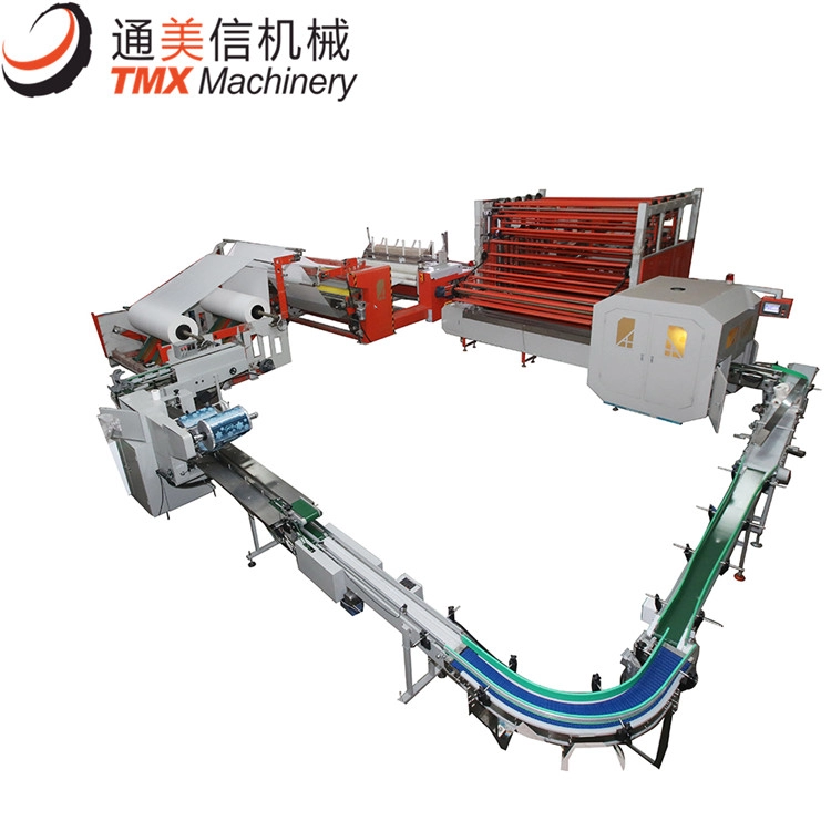Automatic Toilet Tissue Paper and Kitchen Towel Roll Making Packing Machine Line