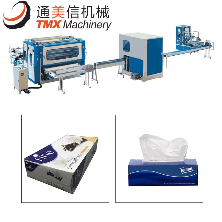 Facial Tissue Paper Making Folding Machine Carton Box Shr inking Machine Production Line