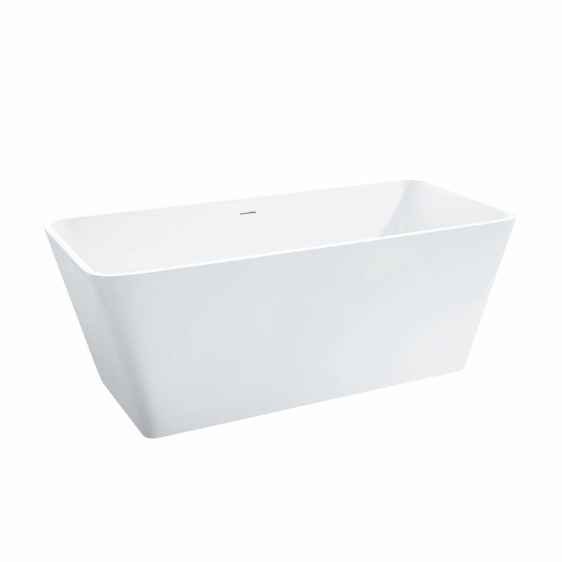 Modern White Freestanding Solid Surface Bathtub