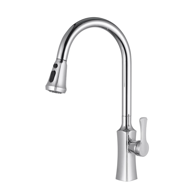 Chrome Brass Pull Out Spray Kitchen Faucets
