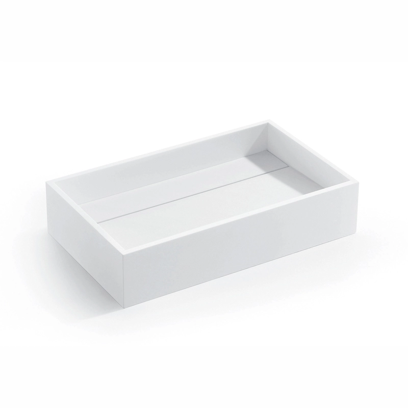 Bathroom Modern Design Matt White Solid Surface Wash Basin