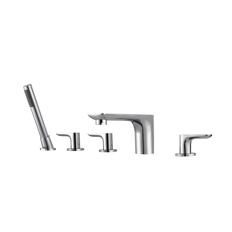 5 Hole Rim-mounted Modern Design Bathtub Taps