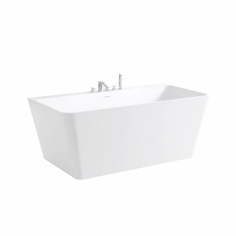 Modern Design Matt White Freestanding Solid Surface Bathtub